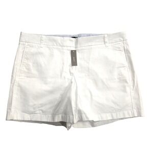 J.Crew Womens White Chino Shorts Size 16 H5807 Stretch Cotton Casual Summer